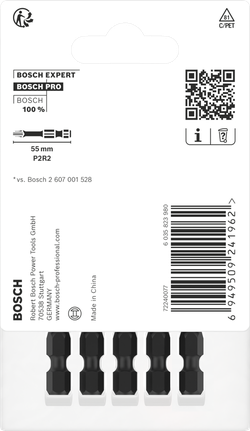 Bosch PRO P2R2 smūginiai antgaliai 55 mm 5 vnt.