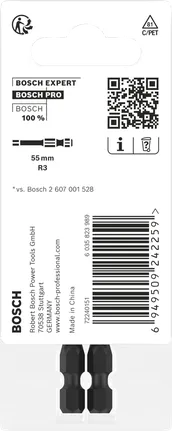 „Bosch PRO R3“ 55 mm smūginiai antgaliai.