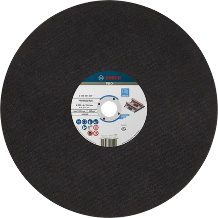 „Bosch PRO Rail“ pjovimo diskas 355 x 4 x 25,4 mm.
