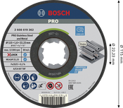 „Bosch PRO“ nerūdijančio plieno ir metalo „X-Lock“ pjovimo diskas.