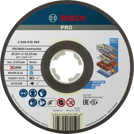 „Bosch PRO Multi Material X-Lock“ pjovimo diskas, 125 mm.