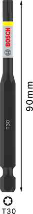 „Bosch PRO Torx“ smūginis antgalis T30, 90 mm, skirtas varžtams sukti.