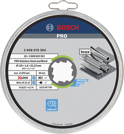 „Bosch PRO“ nerūdijančio plieno ir metalo pjovimo diskas.