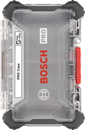 „Bosch PRO“ didelis tuščias dėklas su saugiu raudonu užraktu.
