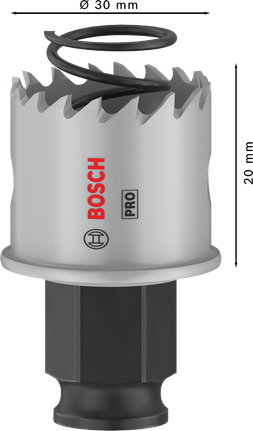 „Bosch PRO“ lakštinio metalo PC Plus skylių pjūklas 30 mm.