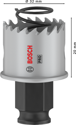 „Bosch PRO“ lakštinio metalo PC Plus skylių pjūklas, 32 mm.