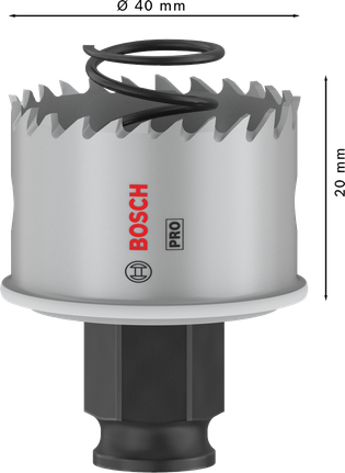 „Bosch PRO“ lakštinio metalo PC Plus skylių pjūklas, 40 mm.