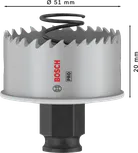 „Bosch PRO“ lakštinio metalo PC Plus skylių pjūklas, 51 mm skersmens.