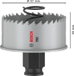 „Bosch PRO“ lakštinio metalo PC Plus skylių pjūklas, 57 mm skersmens.