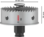 „Bosch PRO“ lakštinio metalo PC Plus skylių pjūklas, 68 mm.