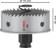 „Bosch PRO“ lakštinio metalo PC Plus skylių pjūklas, 70 mm skersmens.