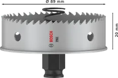 „Bosch PRO“ lakštinio metalo PC Plus skylių pjūklas, 89 mm skersmens.