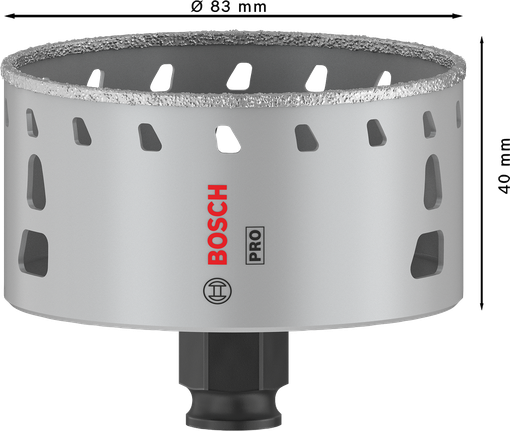 „Bosch PRO Tile PC Plus“ skylių pjūklas, 83 mm, skirtas plytelių pjovimui.