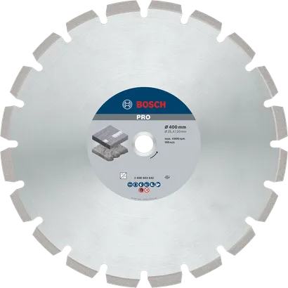 „Bosch PRO“ asfalto deimantinis diskas, 400 mm skersmens.