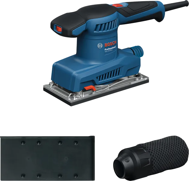„Bosch GSS 20-18 A“ akumuliatorinis orbitinis šlifuoklis.
