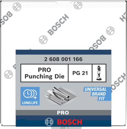 „Bosch PRO“ skylmušo matrica PG21 iš nerūdijančio plieno.
