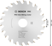 „Bosch PRO“ šoninis frezavimo įrankis, 105 mm, 22 dantys.
