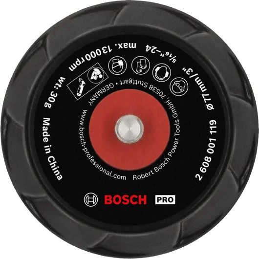 „Bosch PRO“ šlifavimo padas, 77 mm, vidutinio kietumo, su lipdukais.