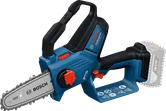 „ Bosch GKE 18V-15“ akumuliatorinis genėjimo pjūklas greitam šakų pjovimui.