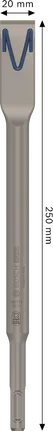 „Bosch EXPERT SDS plus-8C“ plokščias kaltas 20 x 250 mm.