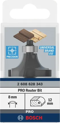 „Bosch PRO“ frezos antgalis, 8 mm ir 12 mm.