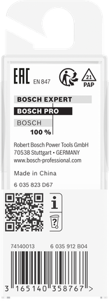 „Bosch PRO“ frezos antgalis su V formos grioveliu, 90°, 1/2 colio kotu, 1/4 colio.