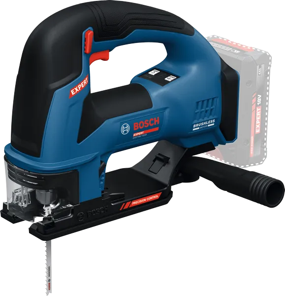 „Bosch EXST18V-155B“ siaurapjūklis su tiksliu valdymu.