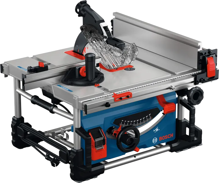 „Bosch GTS 70-216“ stalo pjūklas su reguliuojamu pjovimo kampu.