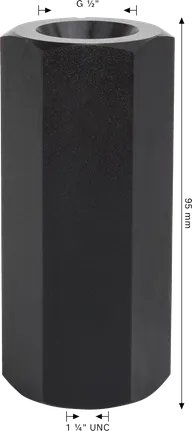 „Bosch “ adapteris 1 1/4 colio UNC į G 1/2 colio deimantiniam grąžtui.