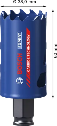 „Bosch EXPERT Multi Material“ 38 mm karbido skylių pjūklas.