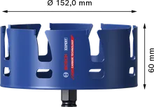 „Bosch EXPERT“ statybinių medžiagų „Power Change Plus“ skylių pjūklas, 152 mm.