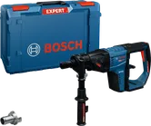„Bosch“ perforatorius-gręžtuvas su dėklu ir priedais.