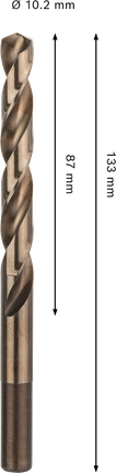 „Bosch PRO“ nerūdijančio plieno HSS-Co spiralinis grąžtas, 10,2 mm.