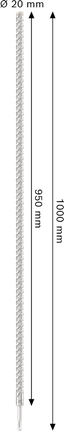 „Bosch PRO SDS plus-5X“ smūginis grąžtas, 20 x 1000 mm.
