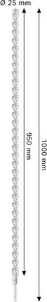 „Bosch SDS plus-5X“ smūginis grąžtas, 25x950x1000 mm.
