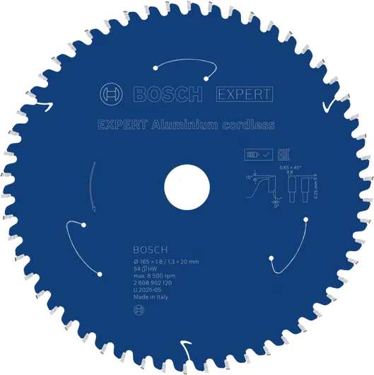 „Bosch EXPERT“ aliuminio akumuliatorinis diskinis pjūklas, 54 dantys.