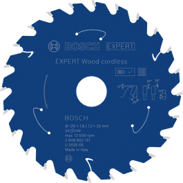 „Bosch EXPERT Wood“ akumuliatorinis diskinis pjūklas, 120 mm skersmens.