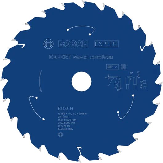 „Bosch EXPERT Wood“ akumuliatorinis 165 mm diskinis pjūklas.