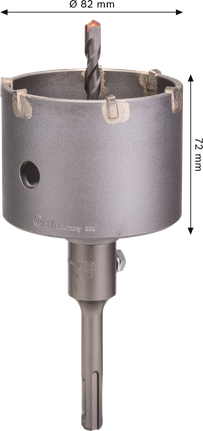„Bosch PRO SDS plus-5“ karūnėlių rinkinys, 82 mm skersmuo.