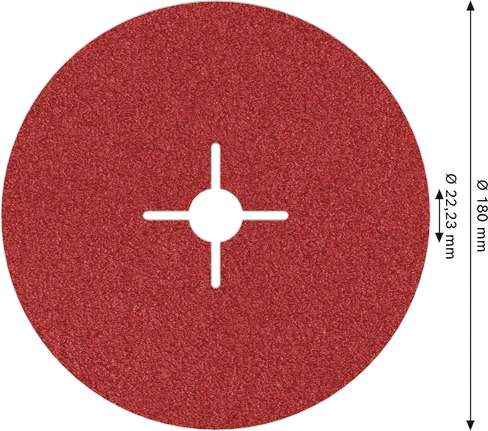 „Bosch PRO R780“ pluošto diskas, 180 mm, G50, skirtas metalo šlifavimui.