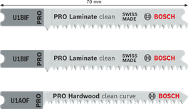 „Bosch PRO Laminate“ U formos koto siaurapjūklio pjūklų rinkinys, 3 vnt.