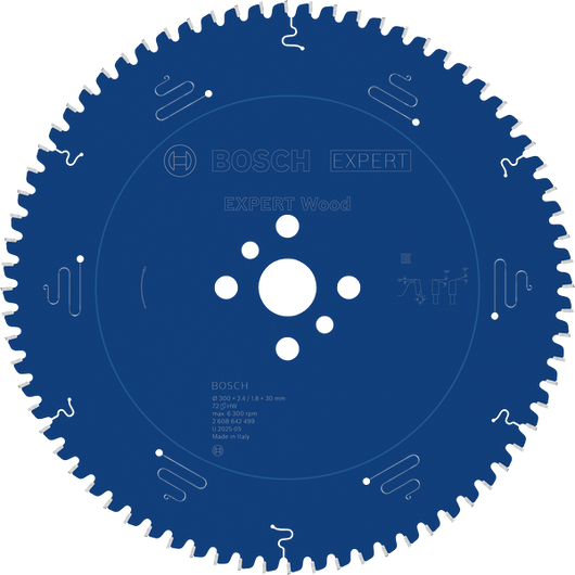 „Bosch EXPERT Wood“ diskinis pjūklo diskas, 300 mm, T72.