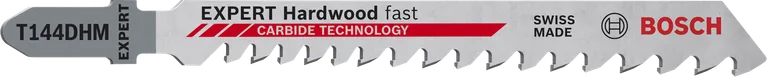 „Bosch EXPERT Hardwood Fast T144DHM“ karbido siaurapjūklio pjūklelis.