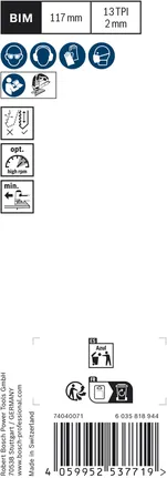 „Bosch EXPERT Hardwood“ dvipusio valymo T308BFP siaurapjūklio ašmenys.