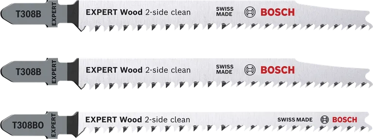 „Bosch EXPERT Wood“ dvipusio valymo siaurapjūklio ašmenų rinkinys, 3 vnt.
