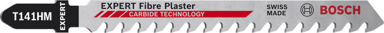 „Bosch EXPERT Fiber Gips T141HM“ siaurapjūklio ašmenys su kietmetalio dantimis.