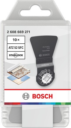 „Bosch“ daugiafunkcinis „Starlock ATZ 52 SFC“ peilis, 52 × 40 mm, 10 vnt.