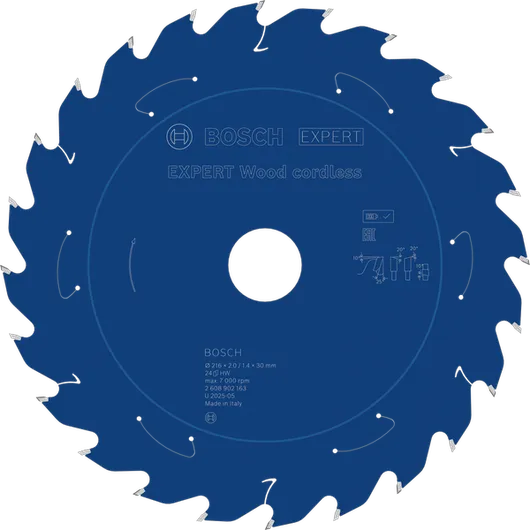 „Bosch EXPERT Wood“ akumuliatoriaus diskinis pjūklas, 216 mm, T24.