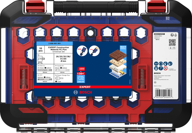 „Bosch EXPERT Construction Material Power Change Plus“ skylių pjūklų rinkinys.