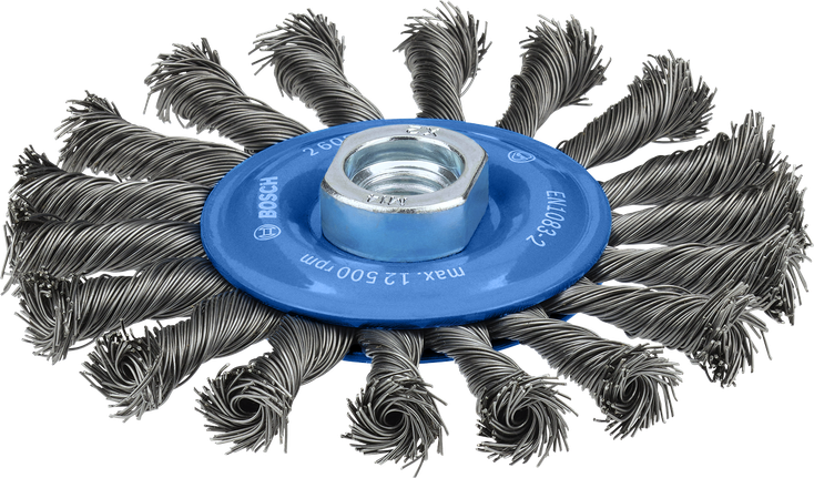 „Bosch“ metalinis vielinis šlifavimo diskas kampiniams šlifuokliams, 115 mm.